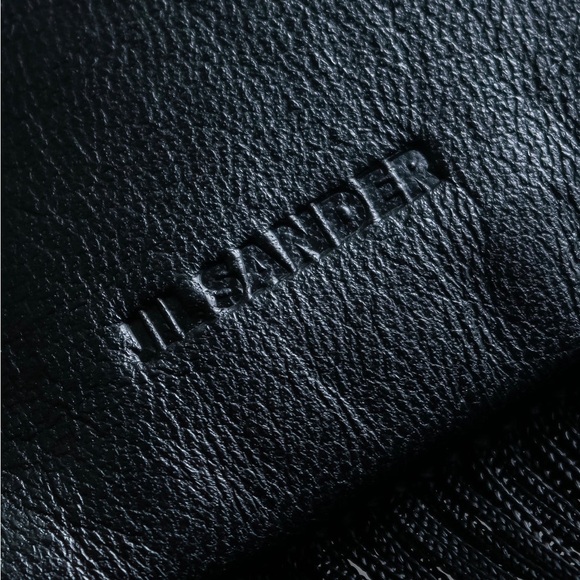 Jil Sander Designer Black Leather Tassle Fringe Unique Smooth Bag Handbag Should - Picture 13 of 16